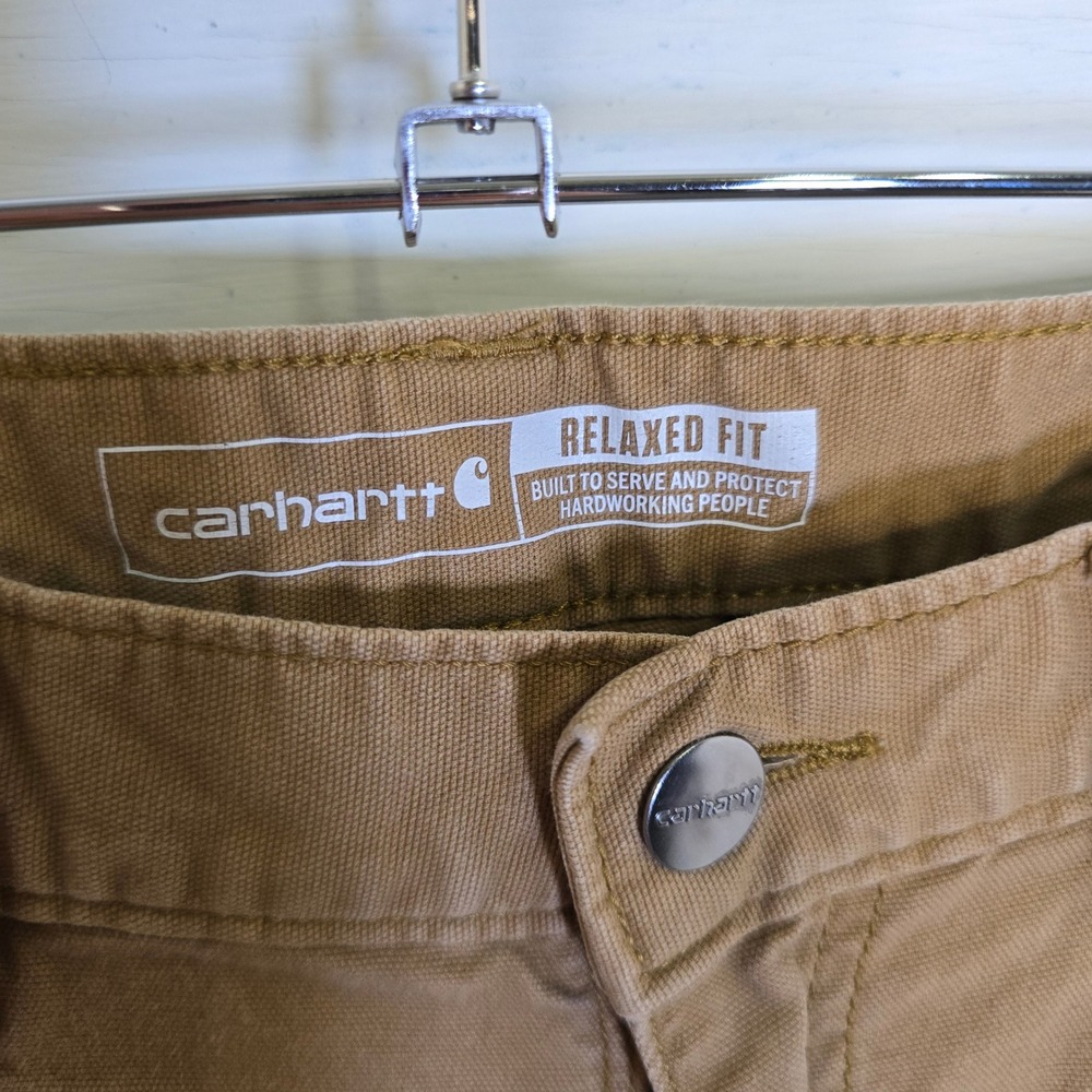 Carhartt BN2517 M Mens Relaxed Fit Canvas 5 Pocket Work Pants‎ Khaki 32x30 - Picture 2 of 8